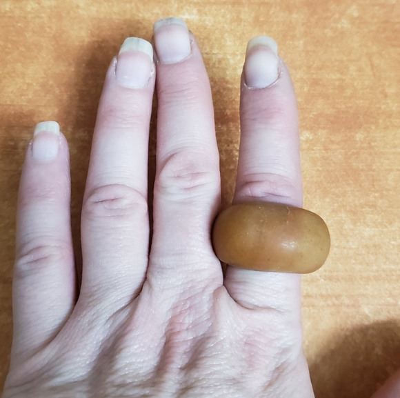 New Raw Red Aventurine Unpolished Ring. - Picture 2 of 8